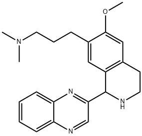 7-Isoquinolinepropanamine,1,2,3,4-tetrahydro-6-methoxy-N,N-dimethyl-1-(2-quinoxalinyl)-(9CI) 结构式