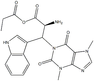 Caffeineacetyltryptophanate 结构式