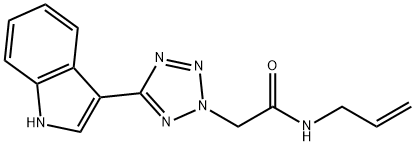 2H-Tetrazole-2-acetamide,5-(1H-indol-3-yl)-N-2-propenyl-(9CI) 结构式