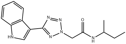 2H-Tetrazole-2-acetamide,5-(1H-indol-3-yl)-N-(1-methylpropyl)-(9CI) 结构式