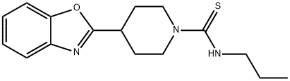 1-Piperidinecarbothioamide,4-(2-benzoxazolyl)-N-propyl-(9CI) 结构式
