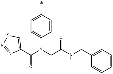 1,2,3-Thiadiazole-4-carboxamide,N-(4-bromophenyl)-N-[2-oxo-2-[(phenylmethyl)amino]ethyl]-(9CI) 结构式