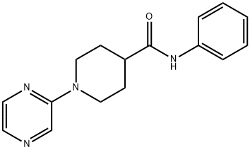 4-Piperidinecarboxamide,N-phenyl-1-pyrazinyl-(9CI) 结构式