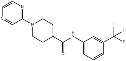 4-Piperidinecarboxamide,1-pyrazinyl-N-[3-(trifluoromethyl)phenyl]-(9CI) 结构式