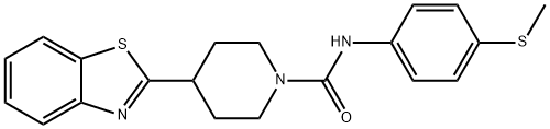 1-Piperidinecarboxamide,4-(2-benzothiazolyl)-N-[4-(methylthio)phenyl]-(9CI) 结构式