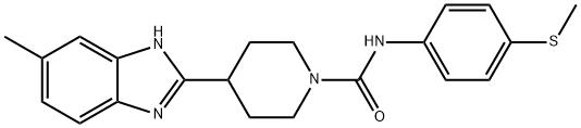 1-Piperidinecarboxamide,4-(5-methyl-1H-benzimidazol-2-yl)-N-[4-(methylthio)phenyl]-(9CI) 结构式