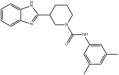 1-Piperidinecarboxamide,3-(1H-benzimidazol-2-yl)-N-(3,5-dimethylphenyl)-(9CI) 结构式