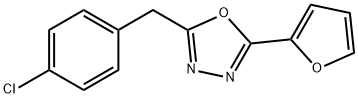 1,3,4-Oxadiazole,2-[(4-chlorophenyl)methyl]-5-(2-furanyl)-(9CI) 结构式