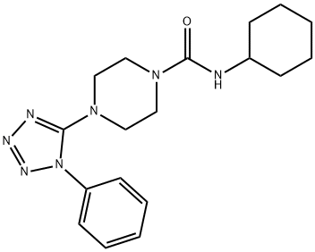 1-Piperazinecarboxamide,N-cyclohexyl-4-(1-phenyl-1H-tetrazol-5-yl)-(9CI) 结构式