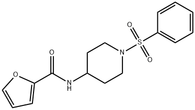 2-Furancarboxamide,N-[1-(phenylsulfonyl)-4-piperidinyl]-(9CI) 结构式