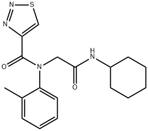 1,2,3-Thiadiazole-4-carboxamide,N-[2-(cyclohexylamino)-2-oxoethyl]-N-(2-methylphenyl)-(9CI) 结构式