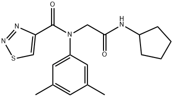 1,2,3-Thiadiazole-4-carboxamide,N-[2-(cyclopentylamino)-2-oxoethyl]-N-(3,5-dimethylphenyl)-(9CI) 结构式