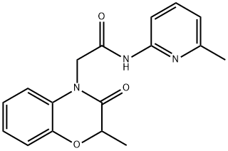 4H-1,4-Benzoxazine-4-acetamide,2,3-dihydro-2-methyl-N-(6-methyl-2-pyridinyl)-3-oxo-(9CI) 结构式