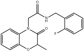 4H-1,4-Benzoxazine-4-acetamide,N-[(2-fluorophenyl)methyl]-2,3-dihydro-2-methyl-3-oxo-(9CI) 结构式
