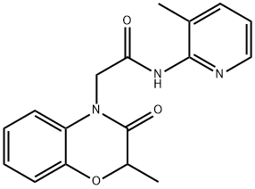 4H-1,4-Benzoxazine-4-acetamide,2,3-dihydro-2-methyl-N-(3-methyl-2-pyridinyl)-3-oxo-(9CI) 结构式