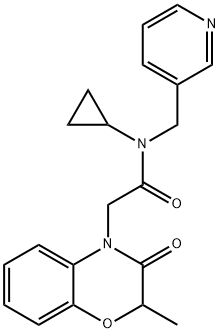 4H-1,4-Benzoxazine-4-acetamide,N-cyclopropyl-2,3-dihydro-2-methyl-3-oxo-N-(3-pyridinylmethyl)-(9CI) 结构式