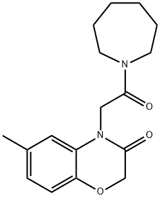 1H-Azepine,1-[(2,3-dihydro-6-methyl-3-oxo-4H-1,4-benzoxazin-4-yl)acetyl]hexahydro-(9CI) 结构式