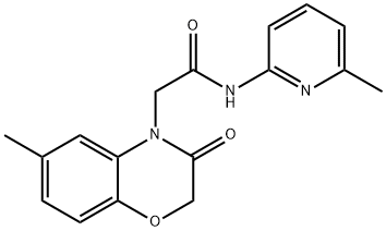 4H-1,4-Benzoxazine-4-acetamide,2,3-dihydro-6-methyl-N-(6-methyl-2-pyridinyl)-3-oxo-(9CI) 结构式