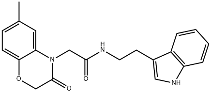4H-1,4-Benzoxazine-4-acetamide,2,3-dihydro-N-[2-(1H-indol-3-yl)ethyl]-6-methyl-3-oxo-(9CI) 结构式