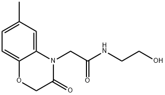 4H-1,4-Benzoxazine-4-acetamide,2,3-dihydro-N-(2-hydroxyethyl)-6-methyl-3-oxo-(9CI) 结构式