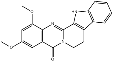 Indolo[2,3:3,4]pyrido[2,1-b]quinazolin-5(7H)-one,  8,13-dihydro-1,3-dimethoxy- 结构式