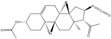 16 alpha-isothiocyanopregnenolone-3-acetate 结构式