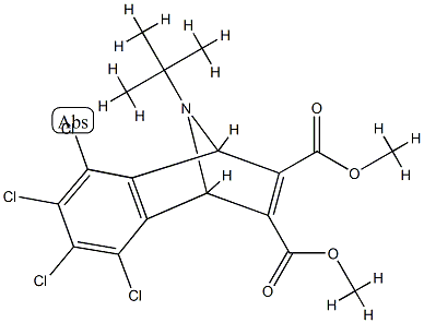 5,6,7,8-Tetrachloro-1,4-dihydro-1,4-epimino-9-(1,1-dimethylethyl)naphthalene-2,3-dicarboxylic acid dimethyl ester 结构式