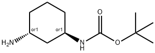 REL-((1R,3R)-3-氨基环己基)氨基甲酸叔丁酯 结构式