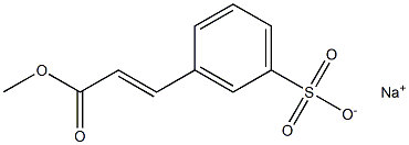 (E)-3-(3-甲氧基-3-氧代-1-丙烯-1-基)苯磺酸钠 结构式