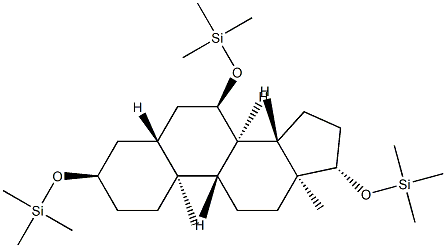 [(5α-Androstane-3α,7α,17β-triyl)tris(oxy)]tris(trimethylsilane) 结构式