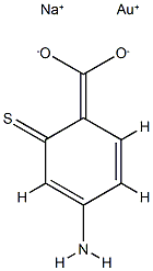 4-胺-2-金硫柳酸鈉 结构式