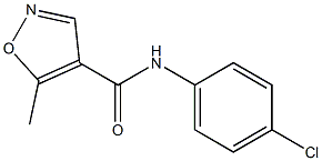 N-(4-chlorophenyl)-5-methyl-4-isoxazolecarboxamide 结构式