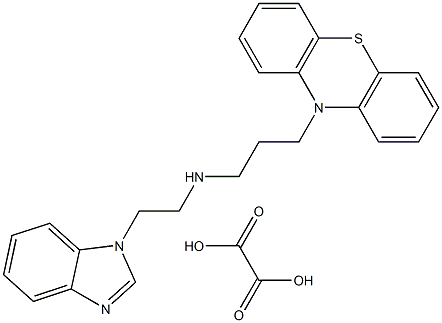 10H-Phenothiazine-10-propanamine, N-2-(1H-benzimidazol-1-yl)ethyl-, ethanedioate (1:1) 结构式