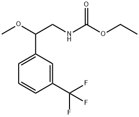 N-(β-Methoxy-m-trifluoromethylphenethyl)carbamic acid ethyl ester 结构式