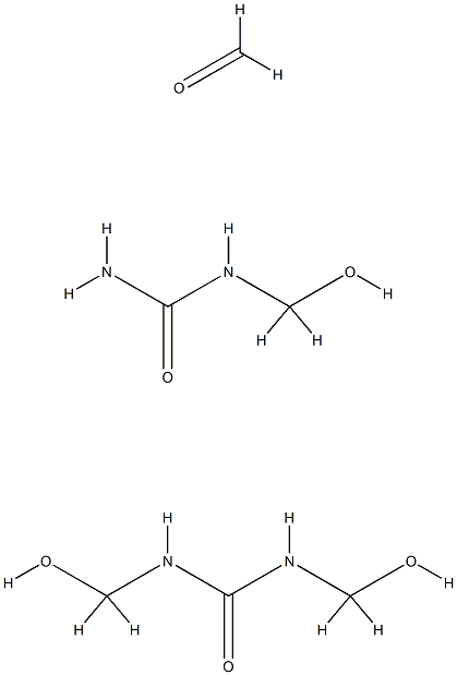 Urea, N,N'-bis(hydroxymethyl)-, polymer with formaldehyde and (hydroxymethyl)urea 结构式