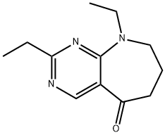 5H-Pyrimido[4,5-b]azepin-5-one,2,9-diethyl-6,7,8,9-tetrahydro-(9CI) 结构式