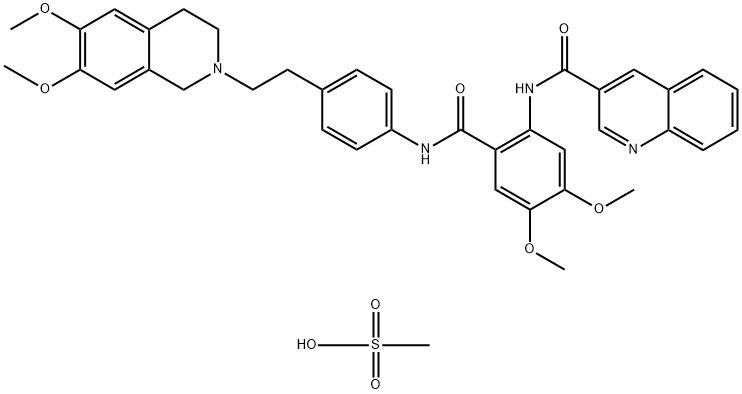 TARIQUIDAR 二甲磺酸盐六水合物 结构式
