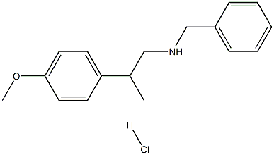 Benzeneethanamine, 4-methoxy-b-methyl-N-(phenylmethyl)-, hydrochloride (1:1) 结构式