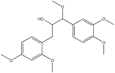 α-[(2,4-Dimethoxyphenyl)methyl]-β,3,4-trimethoxybenzeneethanol 结构式