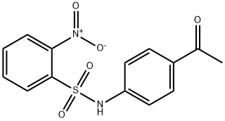 N-(4-acetylphenyl)-2-nitrobenzenesulfonamide 结构式