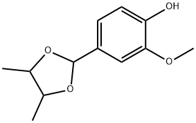 4-(4,5-二甲基-1,3-二氧杂环戊烷-2-基)-2-甲氧基苯酚 结构式