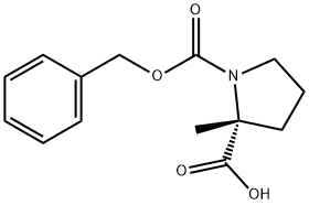 N-苄氧羰基-2-甲基-D-脯氨酸 结构式