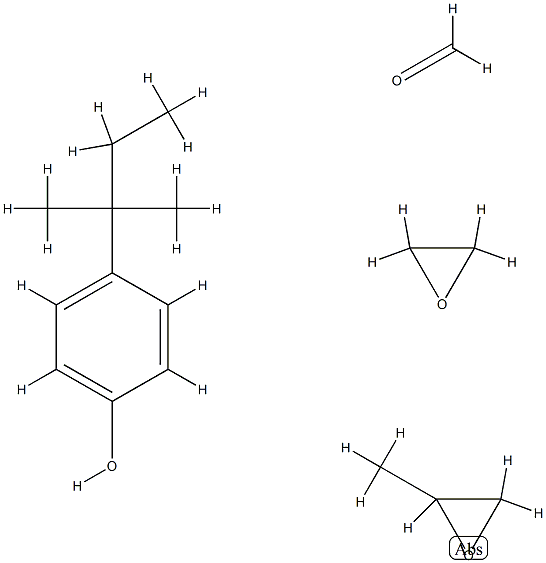 甲醛与4-(1,1-二甲基丙基)苯酚、甲基环氧乙烷和环氧乙烷的聚合物 结构式