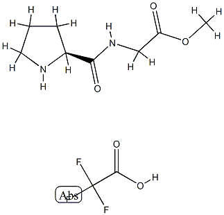 (S)-2-(2-甲氧基-2-氧代乙基氨基甲酰基)吡咯烷三氟乙酸盐 结构式