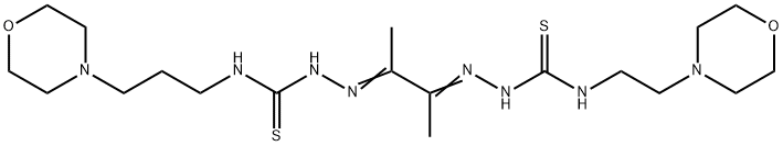 4-(2-Morpholinoethyl)-4'-(3-morpholinopropyl)[1,1'-(1,2-dimethyl-1,2-ethanediylidene)bisthiosemicarbazide] 结构式