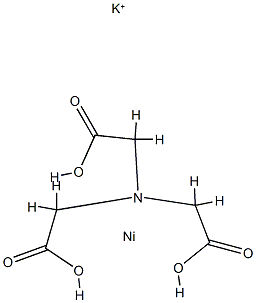 potassium [N,N-bis(carboxymethyl)glycinato(3-)-N,O,O',O'']nickelate(1-) 结构式