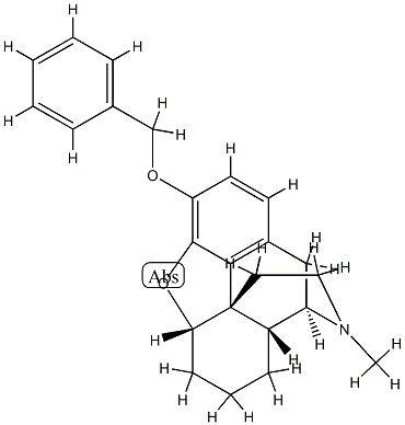 3-Benzyloxy-4,5α-epoxy-17-methylmorphinan 结构式