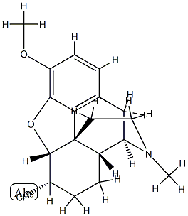 6α-Chloro-4,5α-epoxy-3-methoxy-17-methylmorphinan 结构式