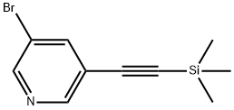 3-溴-5-(三甲基硅烷乙炔基)吡啶 结构式
