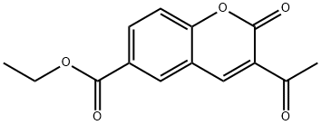 3-Acetyl-2-oxo-α-chromene-6-carboxylic acid ethyl ester 结构式
